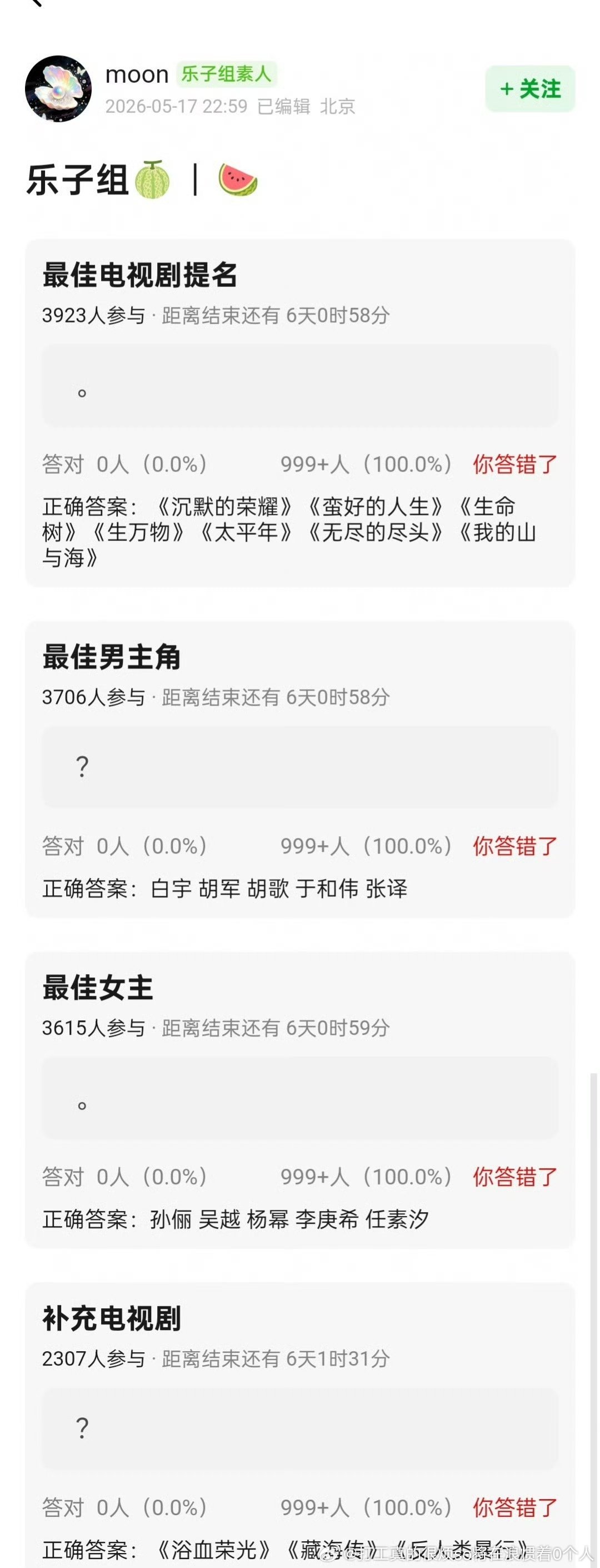 同样类推感觉生命树要不就雪扑都没有，有感觉就是男女主双提