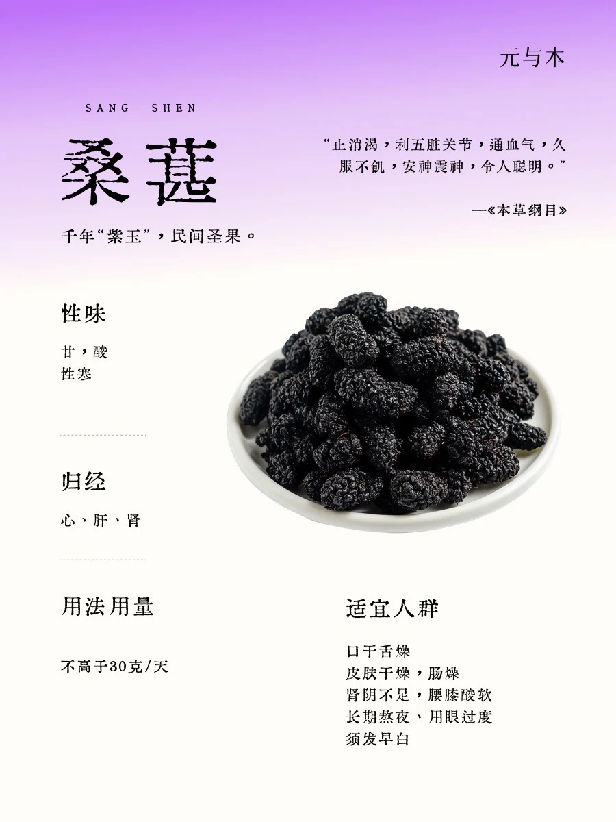 “民间圣果”桑葚，三张图了解桑葚