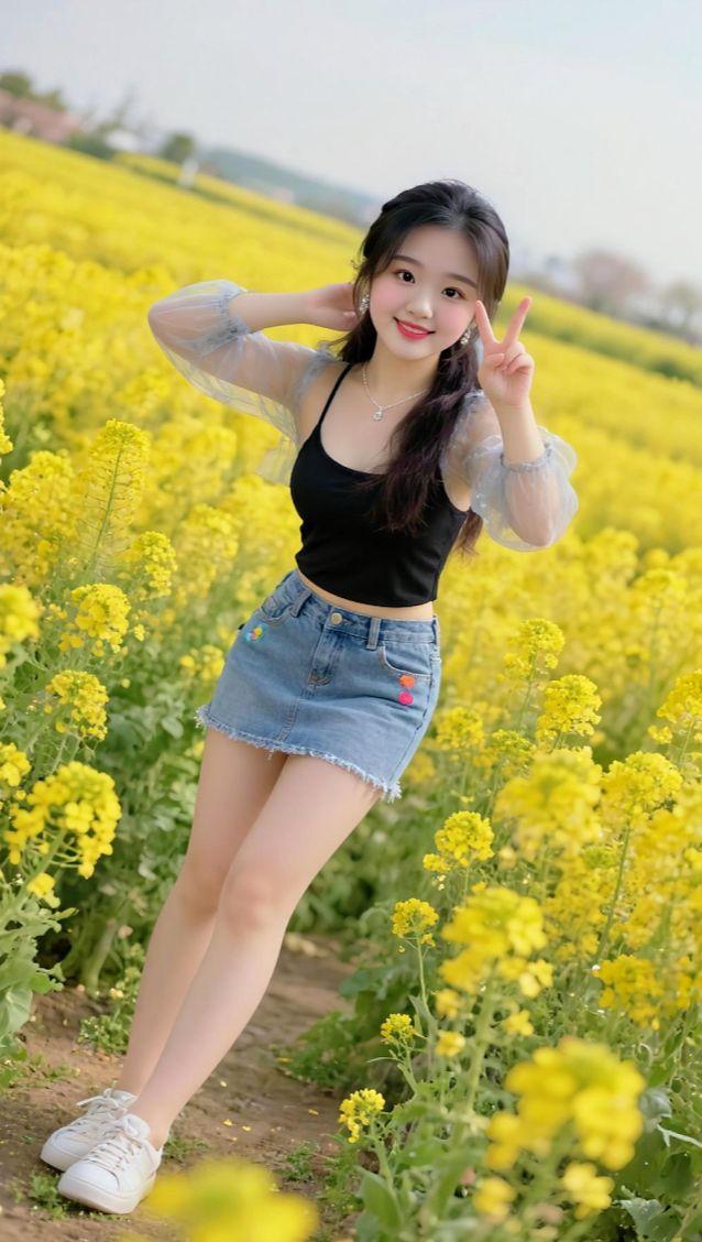 气质美女田园拍拍