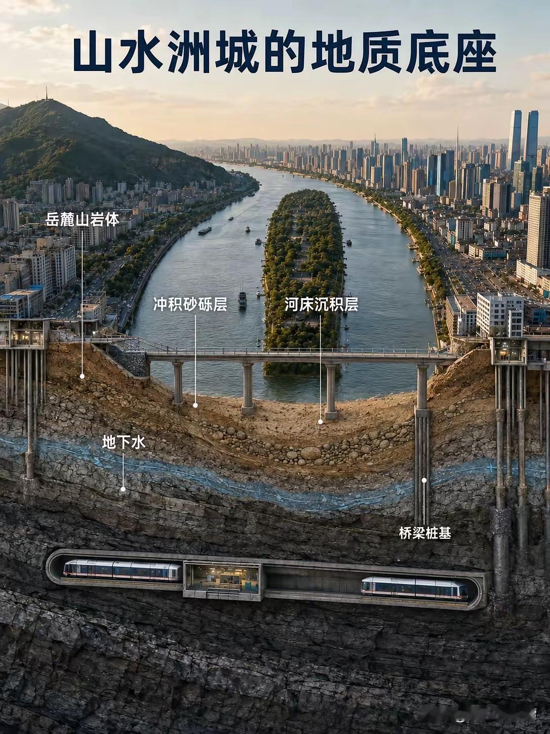 长沙地铁是如何在地下运行的？有热心网友制作了地铁穿越湘江和五一广场地铁1号线和