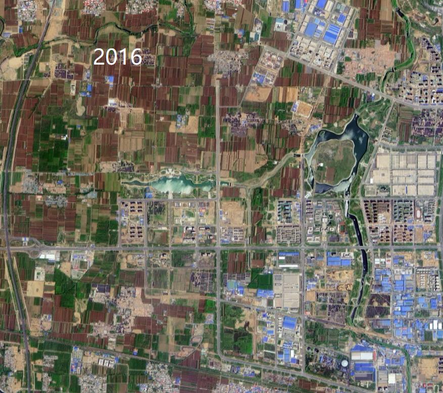 来看郑州高新区十年大变样！高新新城是指郑州高新区西四环快速路以西区域，通过卫星