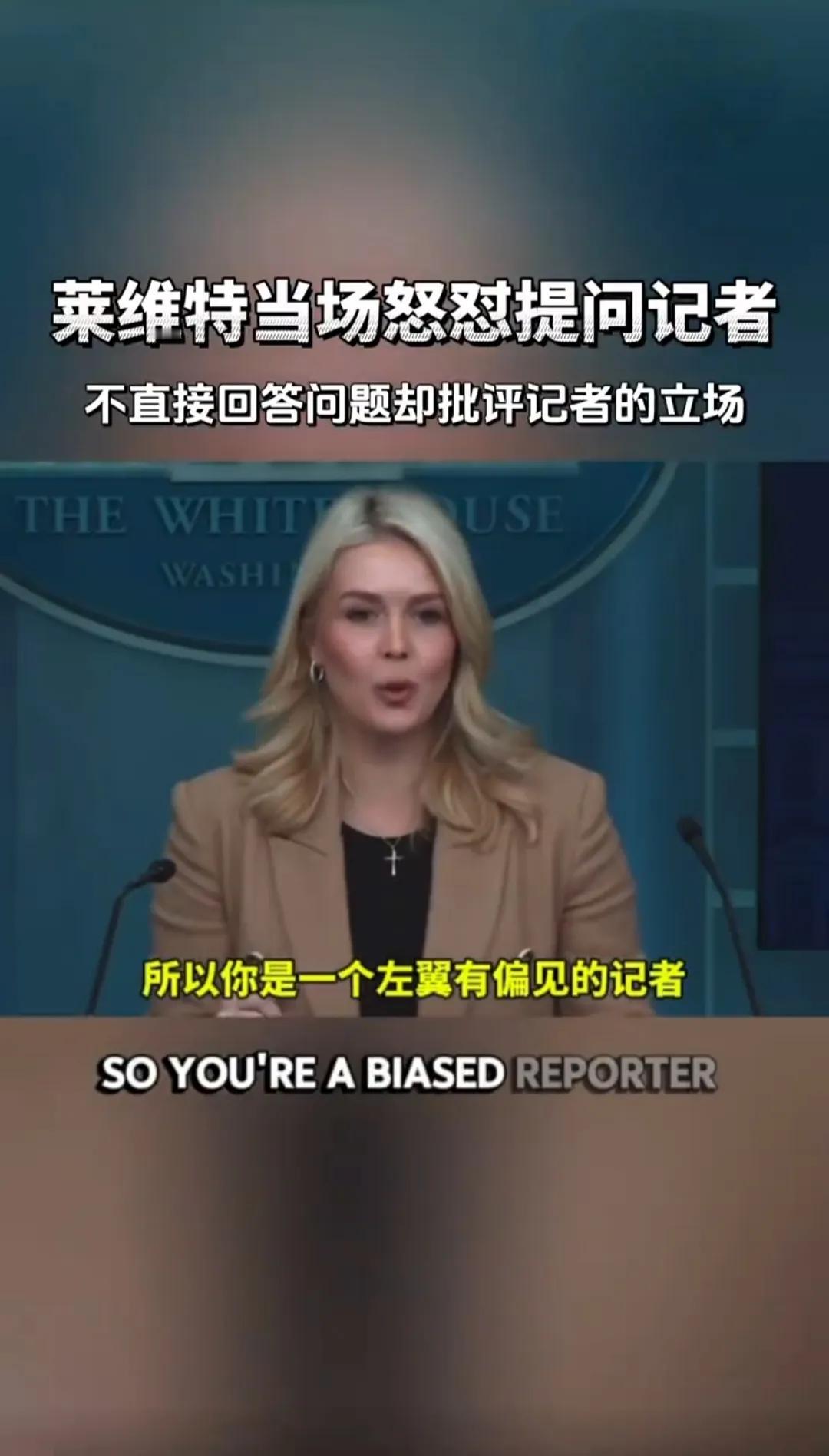 莱维特在吵架骂人方面真是厉害，在白宫记者会上像机枪一样叭叭叭，一通输出竟然把记者