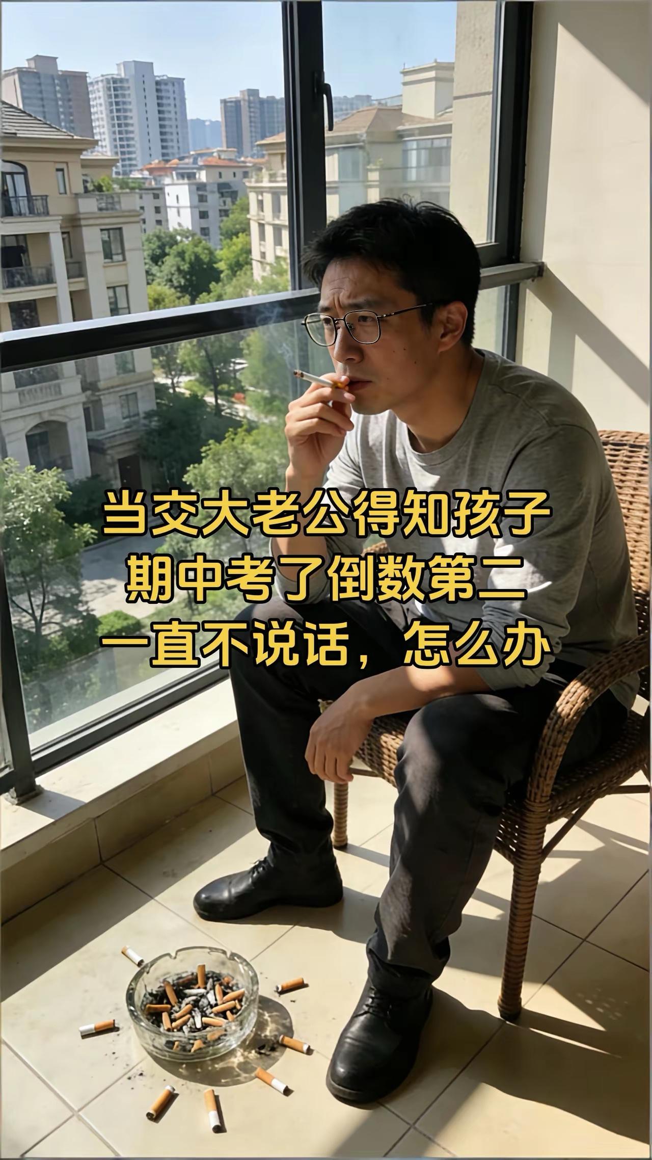 当交大老公得知孩子考了倒数第二，就不说话了，怎么破