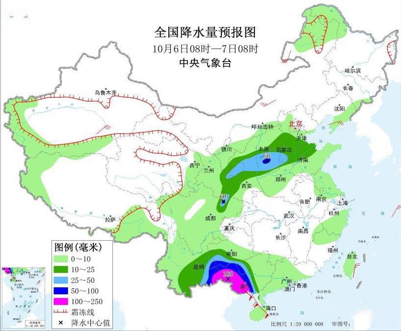 今天起受副热带高压北抬影响，北方主雨带将进一步北抬至华北中南部、黄淮北部地区，陕