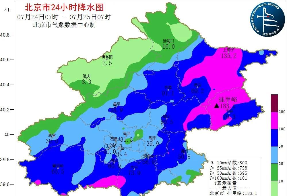 昨日今晨，西北华北北部以及东北地区部分区域出现分散性的大到暴雨，局部大暴雨甚至特
