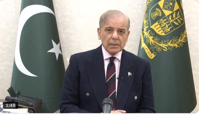 巴基斯坦总理穆罕默德·谢赫巴兹·谢里夫今天对全国的讲话：今天，我与大家谈论