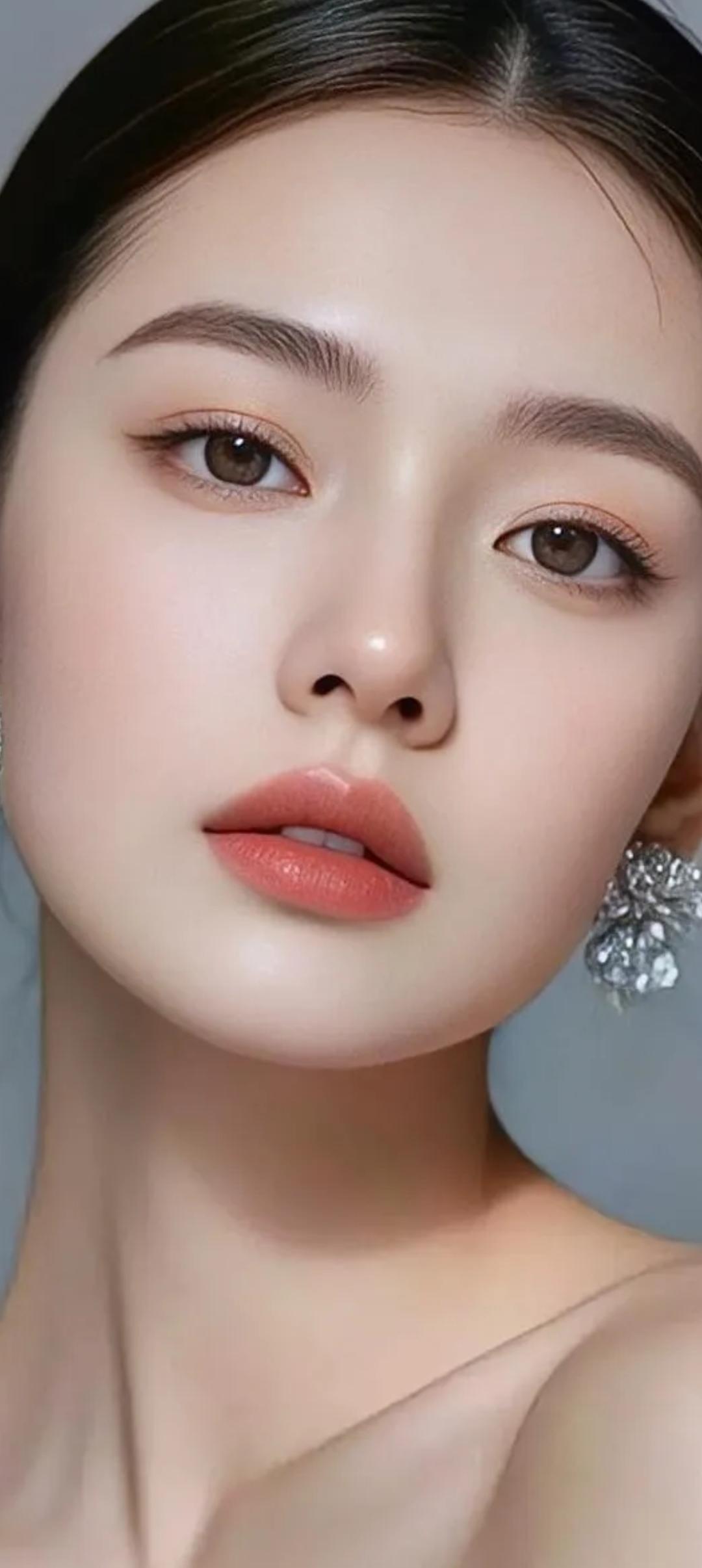 优雅气质，精致妆容，闪耀耳环，完美无瑕！