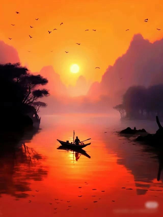 上联：松涛漫卷一江秋下联：层林尽染百舸流