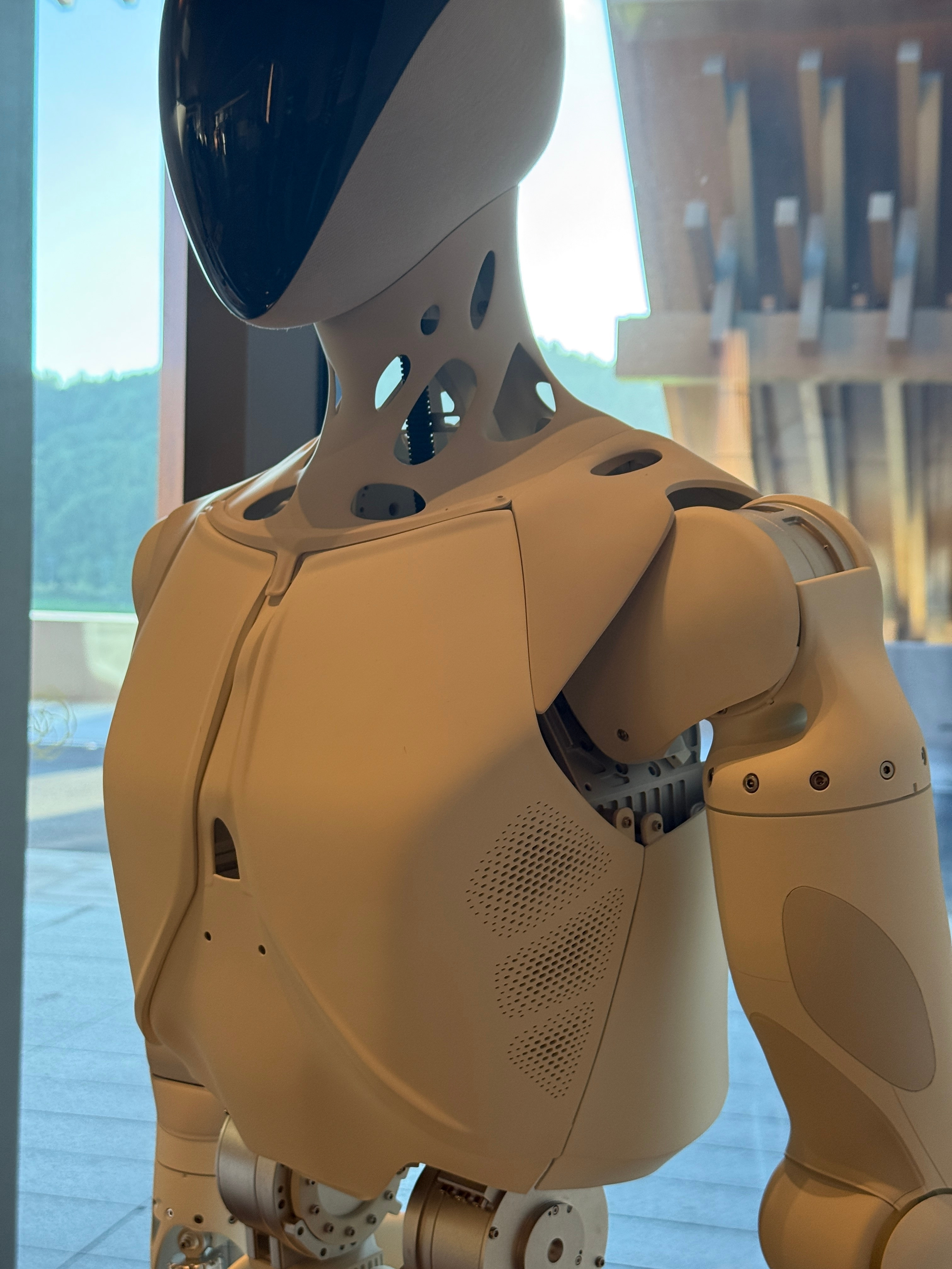 昨天小鹏的人形机器人火了下次，大家都说这是真人穿着外套，把衣服扒了，里面其实是这