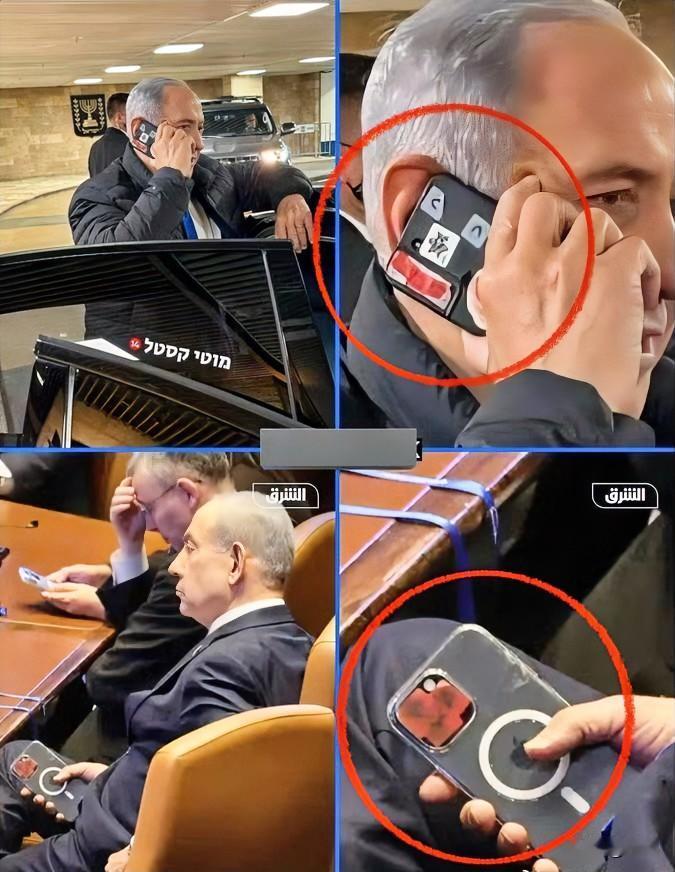 两部手机全部遮盖摄像头，以色列总理内塔尼亚胡手机引发热议！近日，以色列总理内塔尼
