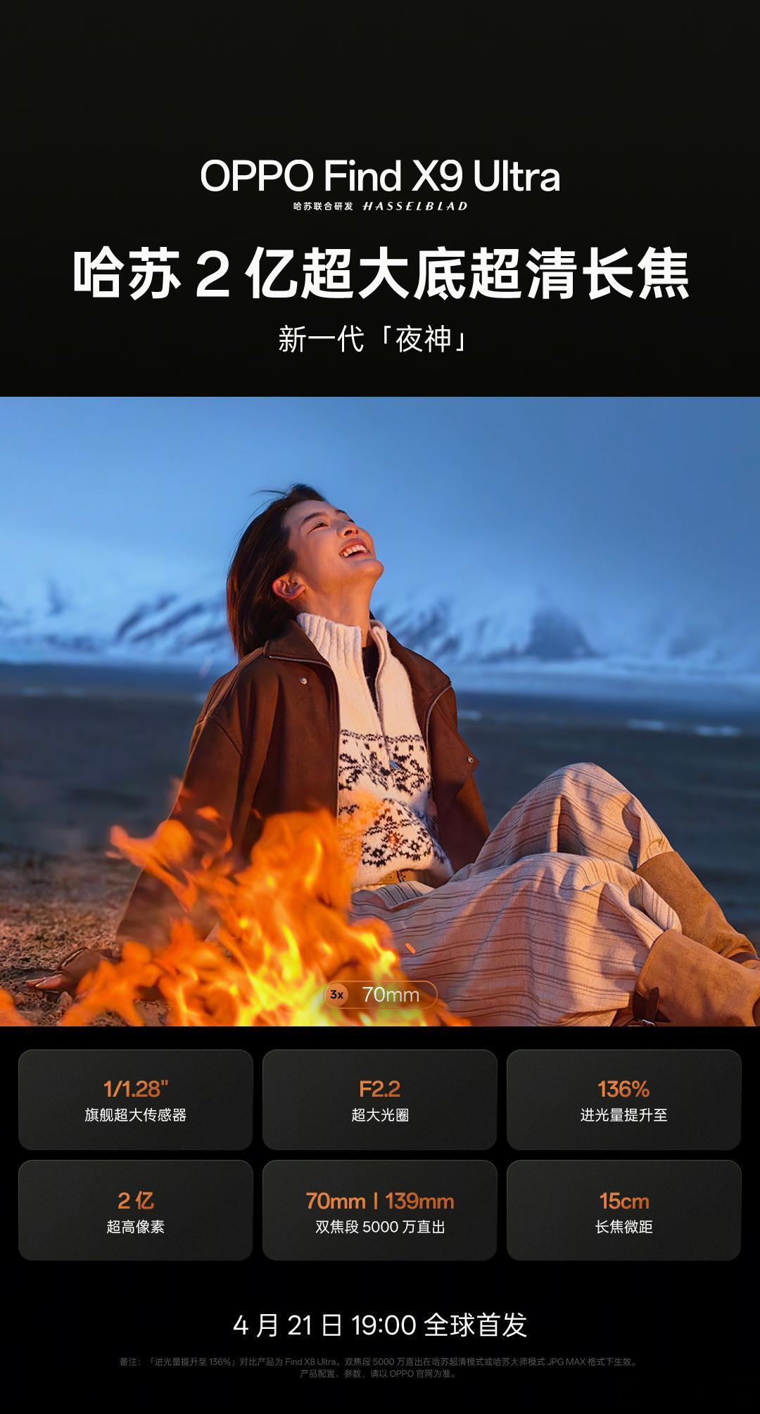 OPPO今天公布了FindX9Ultra的镜头参数，可以说是给得真足啊