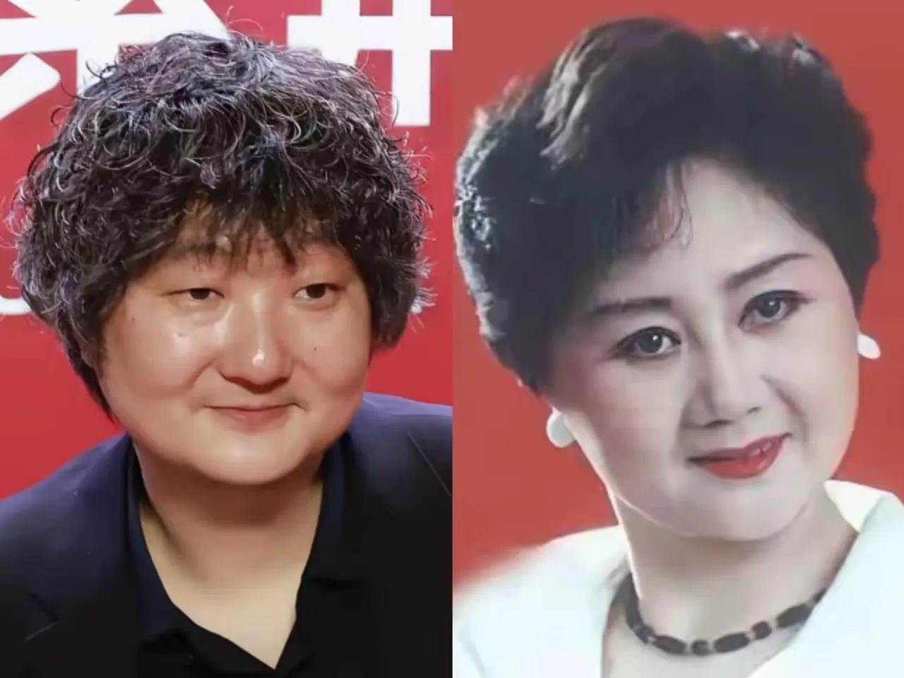 王大治和他的妈妈焦瑞霞。两个人的脸庞轮廓长得很像，王大治科班出身，演技可塑性极强
