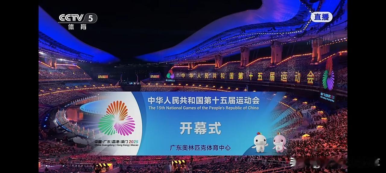 十五全运会开幕式正在进行中，今天广州的天气不冷不热，还时不时有凉风吹过。此时广州
