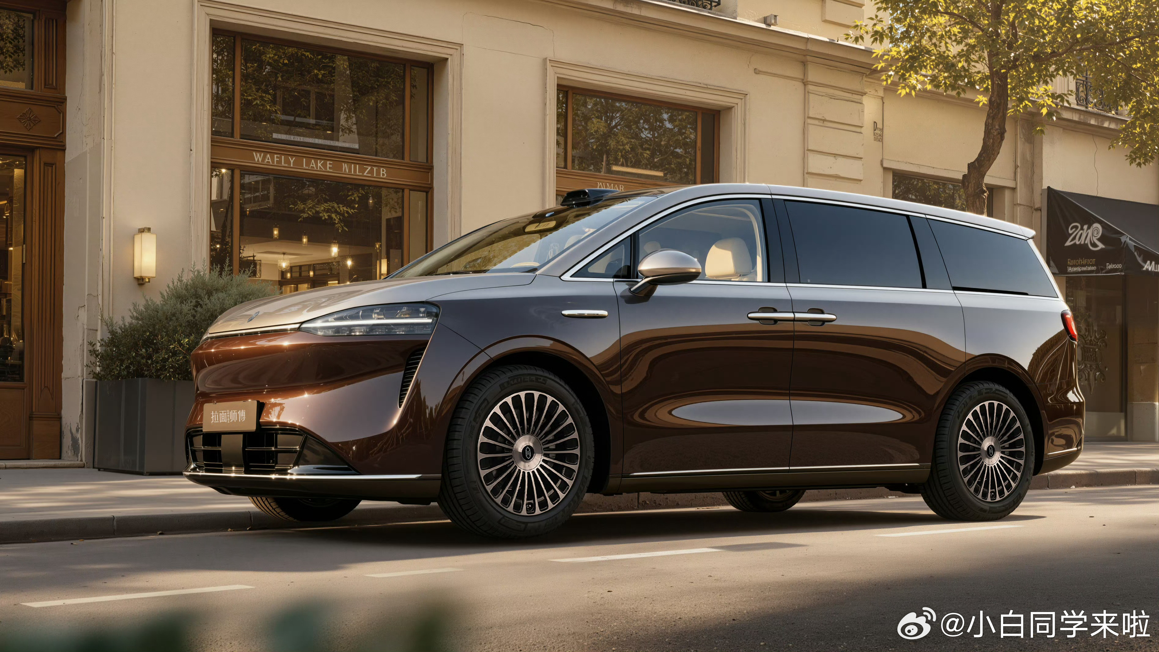 拉面师傅及时的来了组鸿蒙智行首款旗舰MPV的渲染图。这台车会放在智界里面，上
