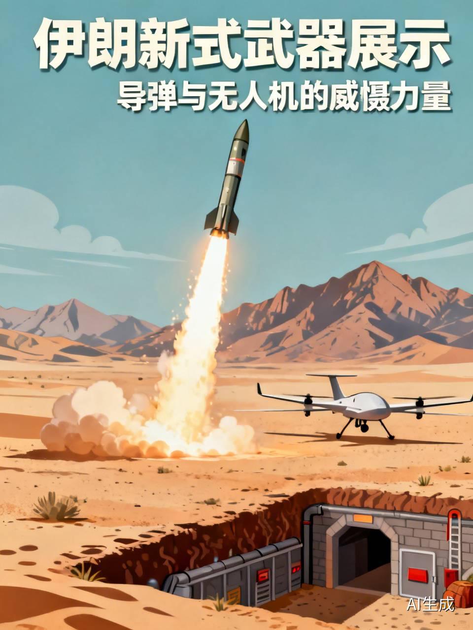 伊朗展示新式武器，不光有导弹，还有无人机，能战胜美国吗？伊朗多款新型导弹与无人