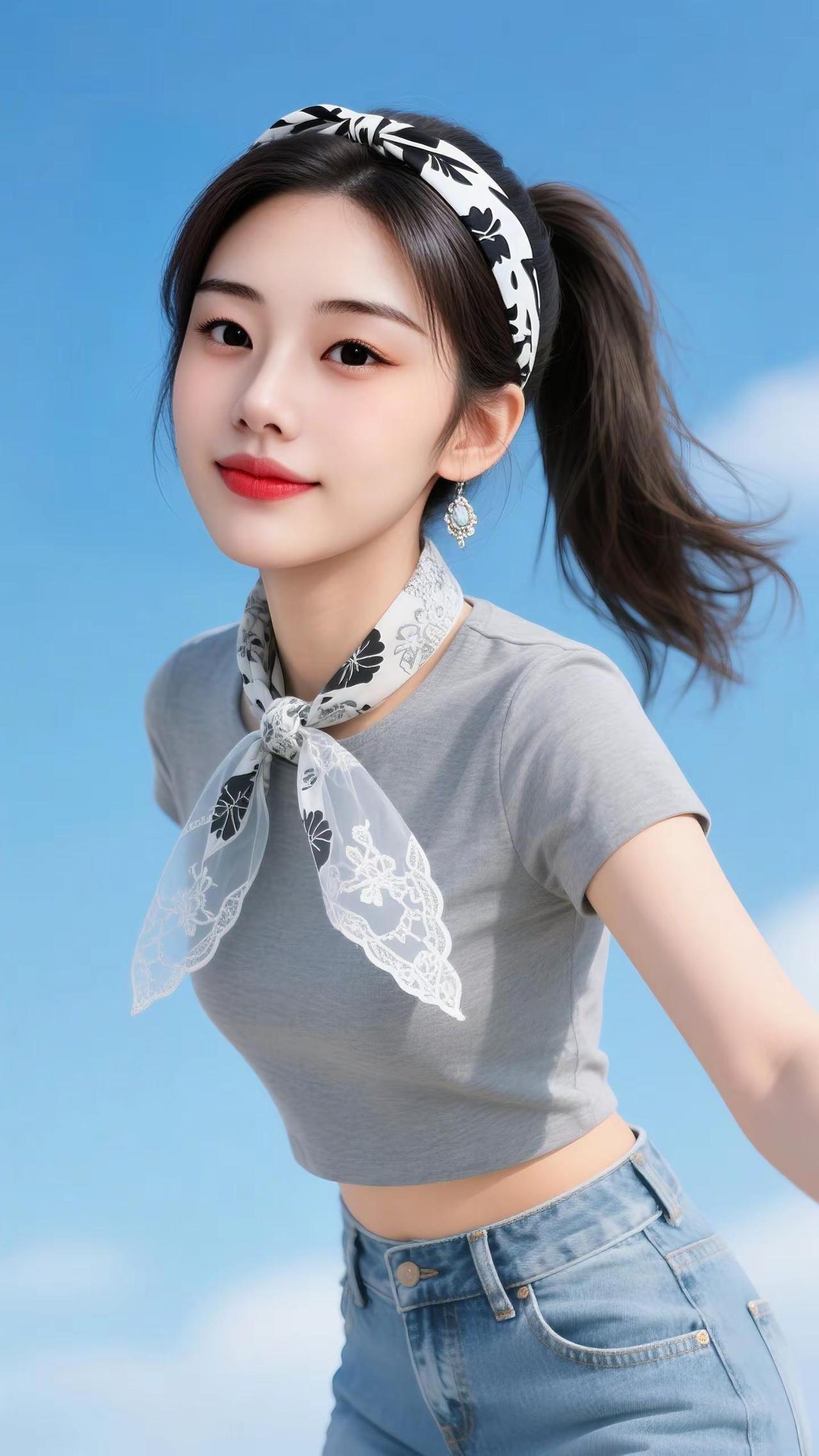 墨色礼服衬着微扬的发，几缕碎发轻扫眉眼，像揉进了半分清冷半分柔。指尖捻着乱乱麻花