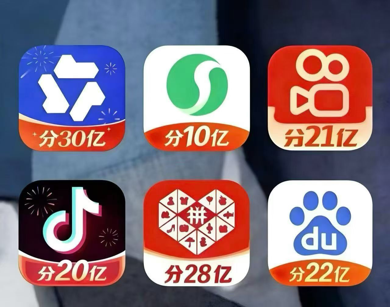 据不完全统计春节国内互联网大厂撒的红包，中国人民能人均分一个亿。