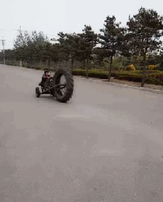 说明不管轮子多大，在路上横着走是不行的​​​