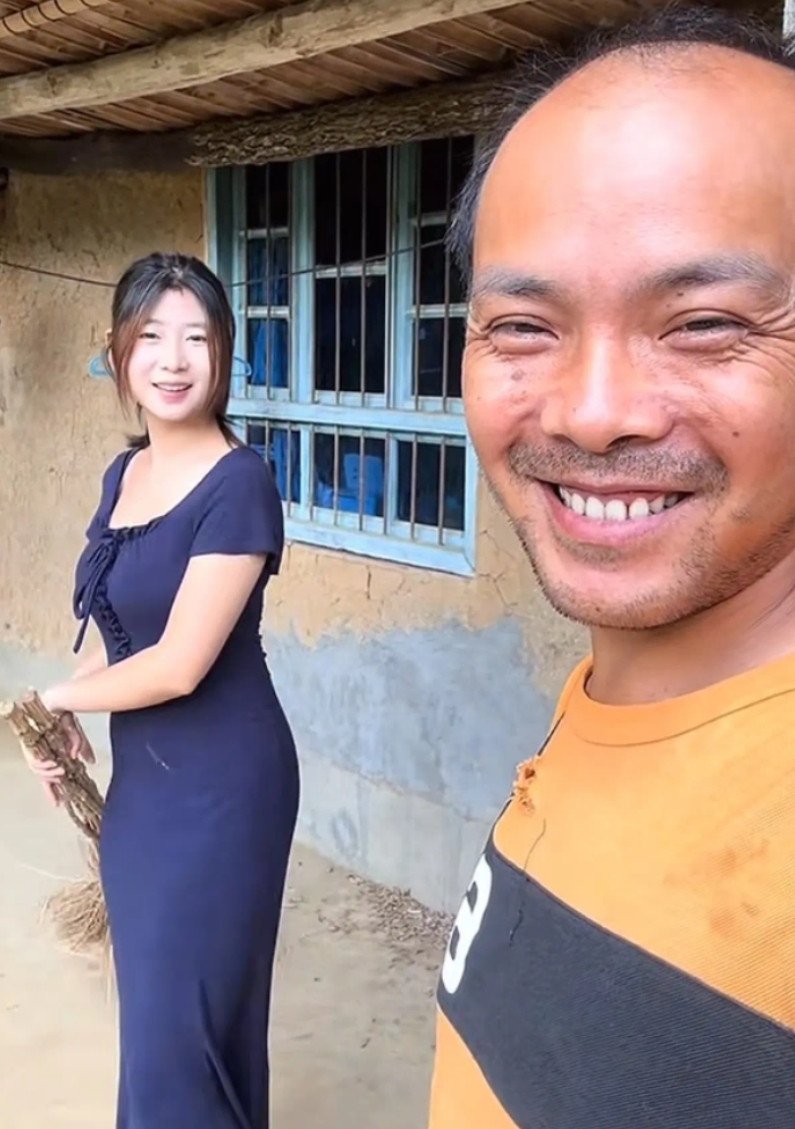 你羡慕这个男人吗？取个这么漂亮的老婆！