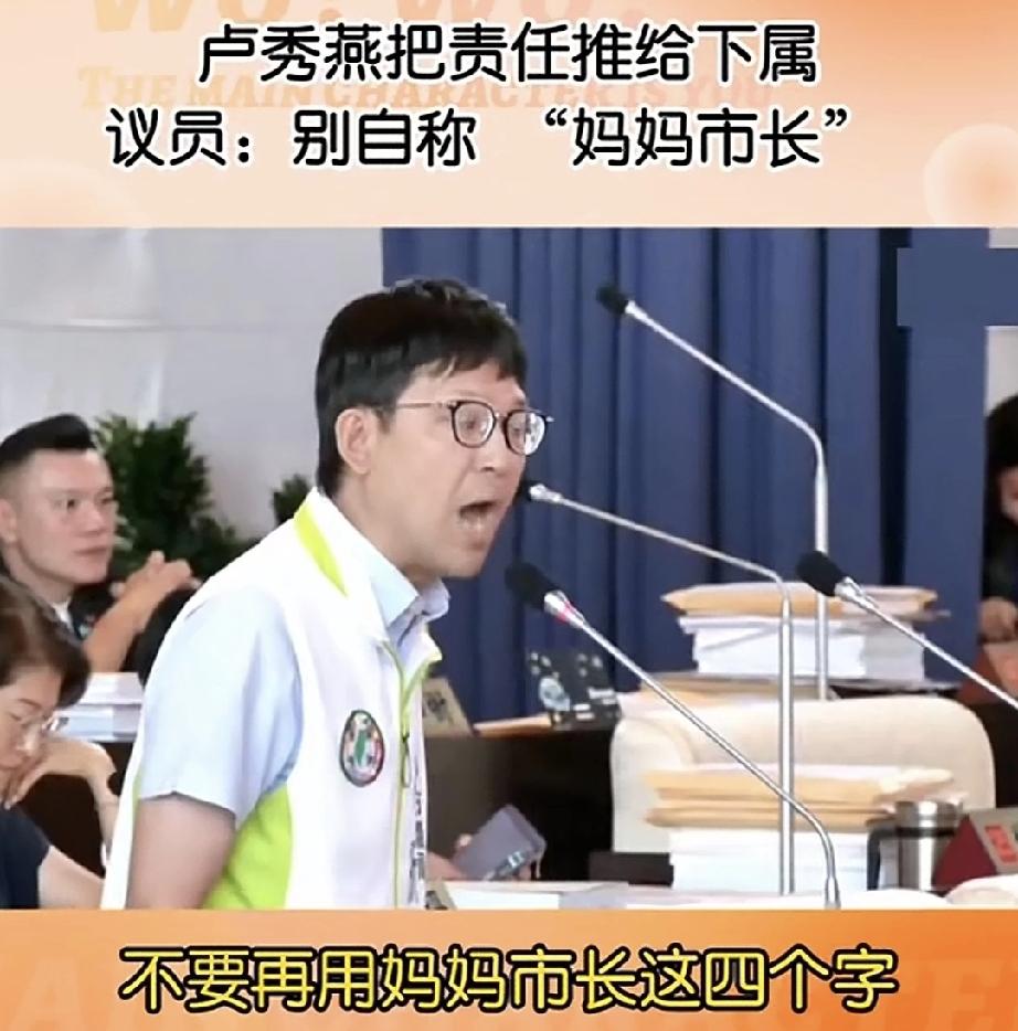 卢秀燕现回原形！卢秀燕除了想做国民党“最强共主”，还想做台中市“最暖妈妈”，非