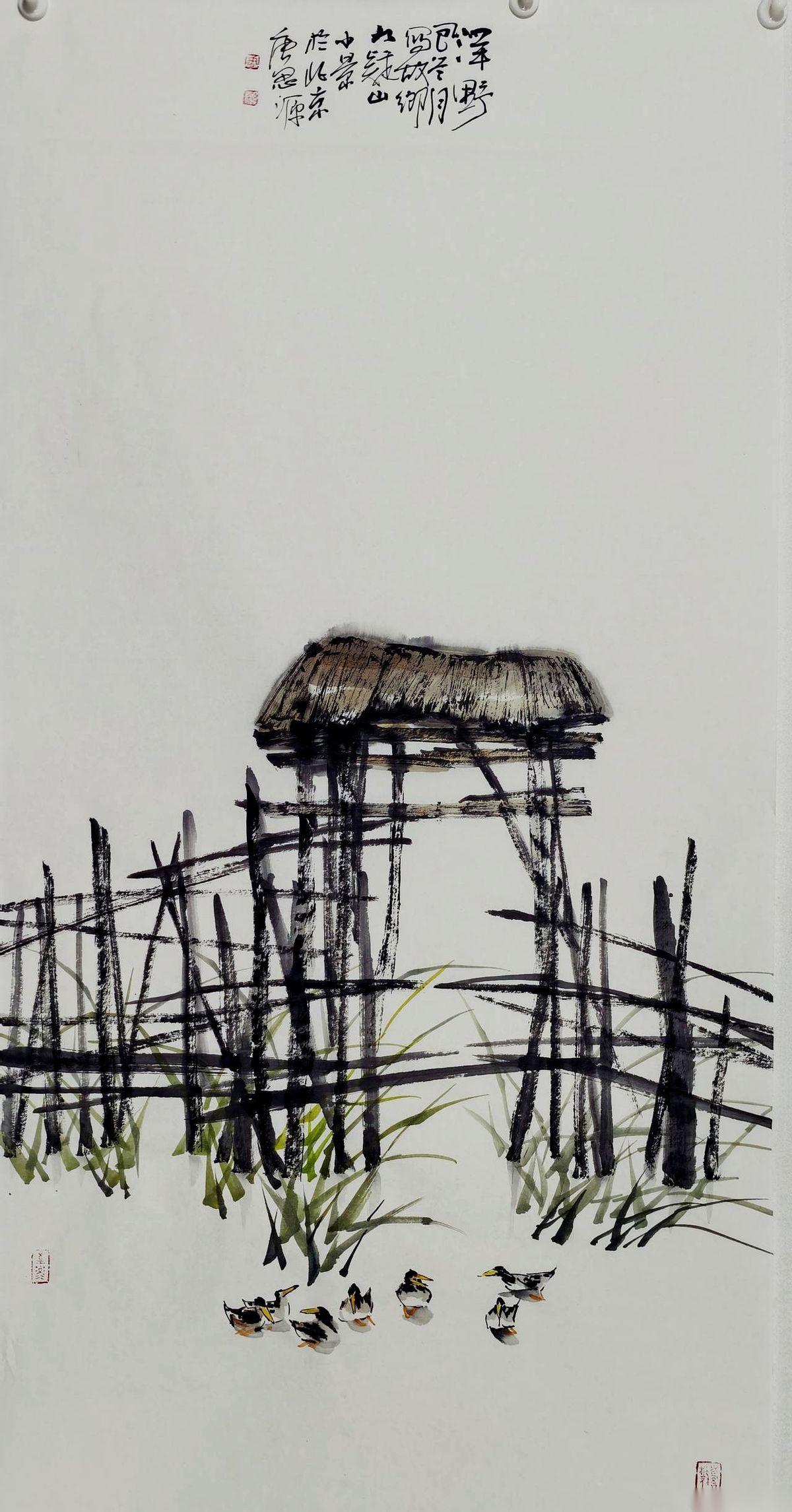 说白了，齐白石画的那点玩意儿，就是菜市场嘛。几个活蹦乱跳的虾，两根水灵灵的白菜