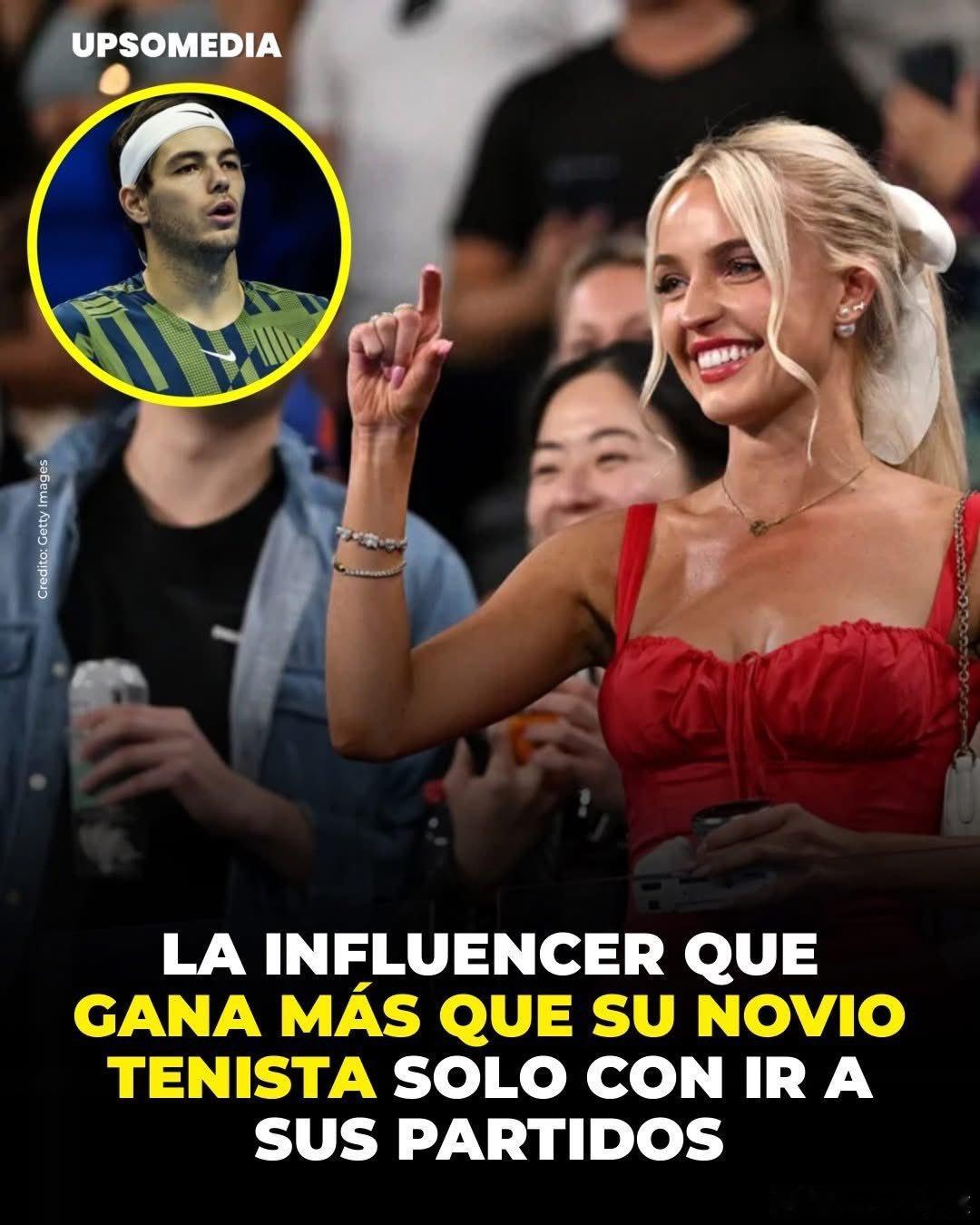 笑死！弗里茨的女友摩根在2026年澳网期间陪伴并观看他比赛时，赚的钱比他还多弗里