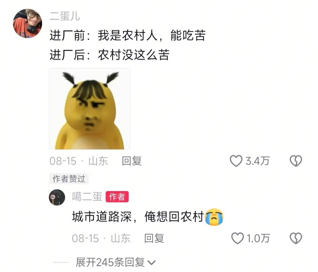 天天想回农村​​​