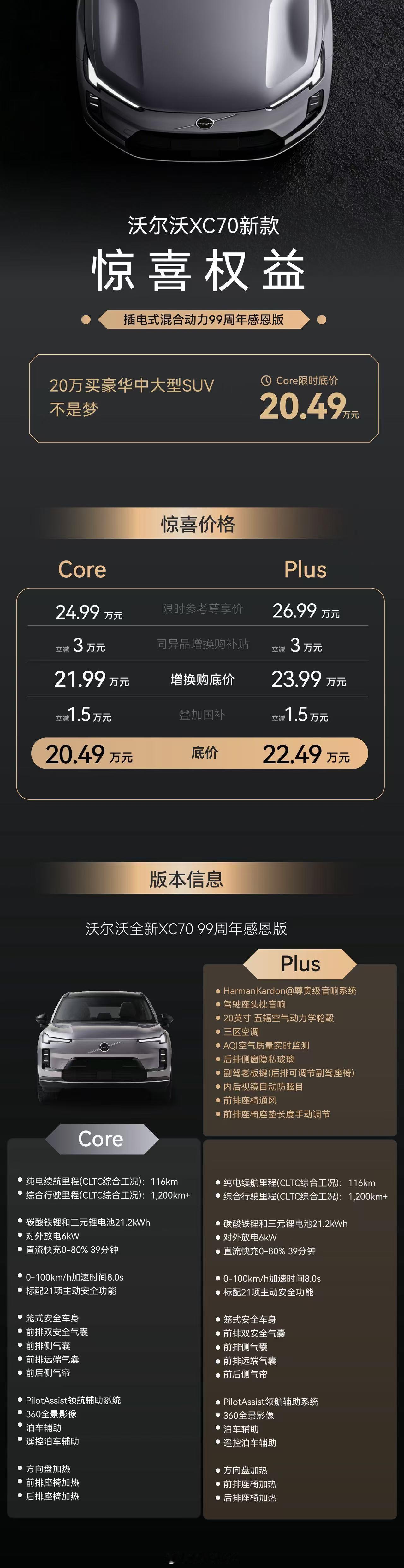 一部沃尔沃半部安全史昨天去了沃尔沃99周年技术发布会，说几个核心的点。这场发布