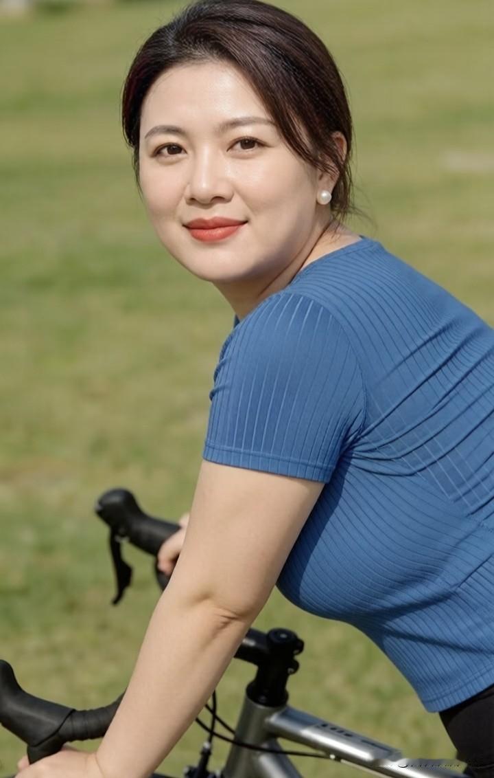 西江月·郊野骑行风染晴郊草软，影随轻骑衣蓝。一川晴色入眉尖，笑里春光