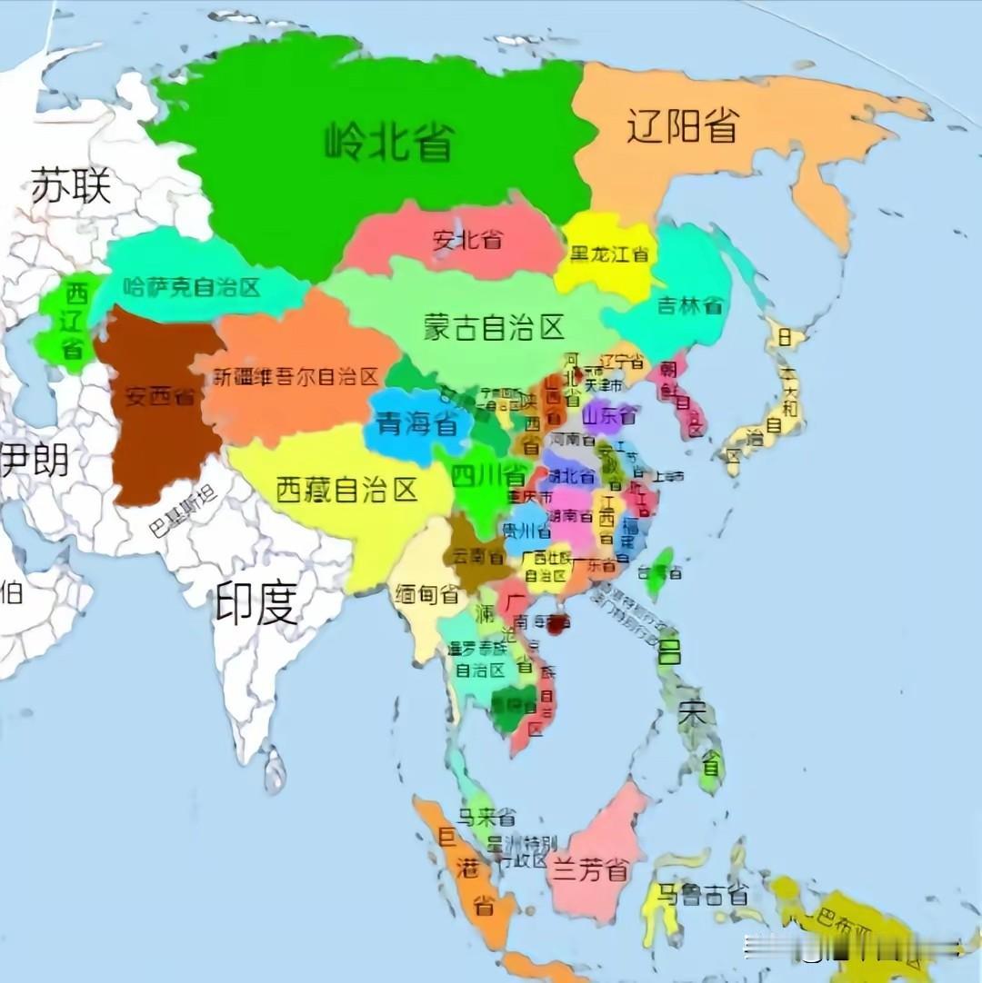 大中华区这张“理想版”地图，摊在眼前确实让人心潮澎湃——东北直抵外兴安岭，西出葱