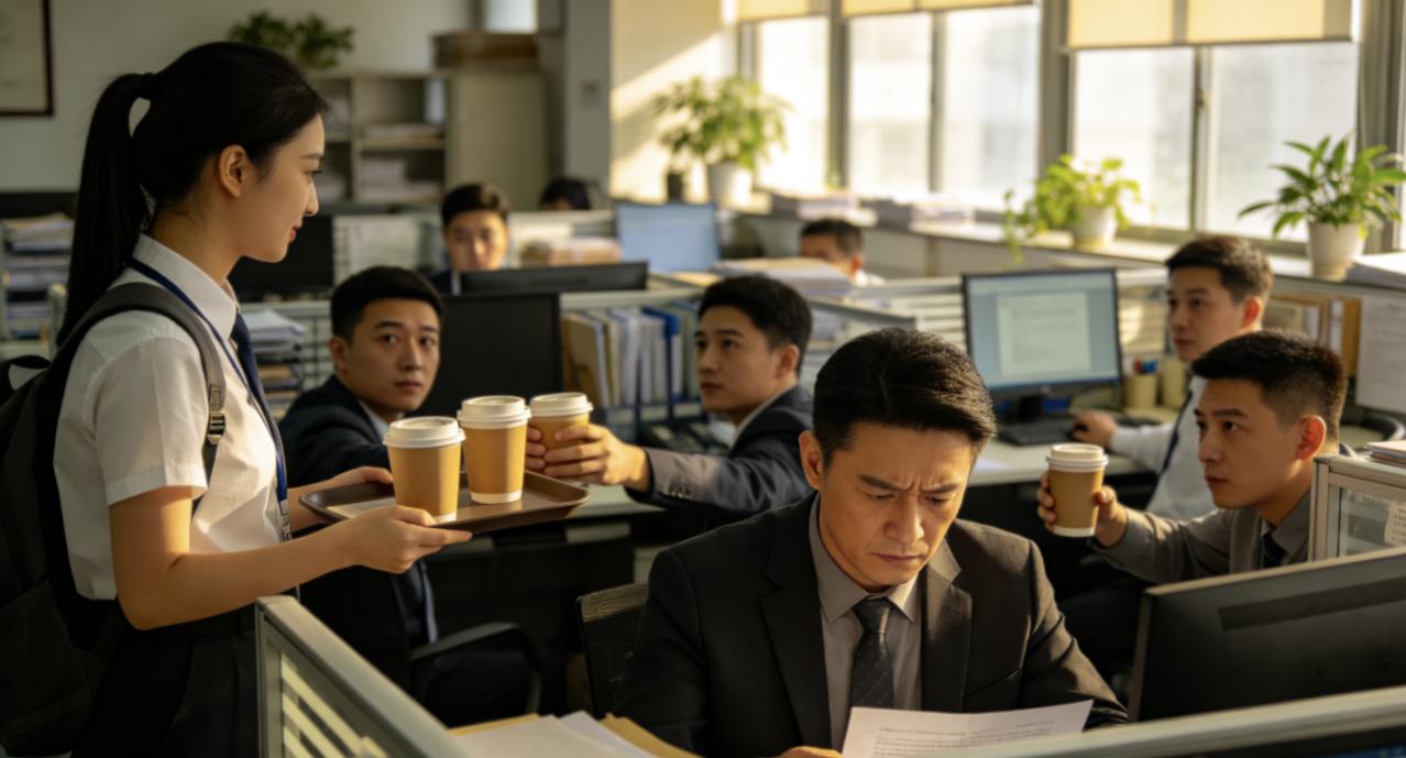 新来的实习生每天给部门所有人带咖啡，唯独漏掉周衍。周衍是她的直属领导，脾气差，