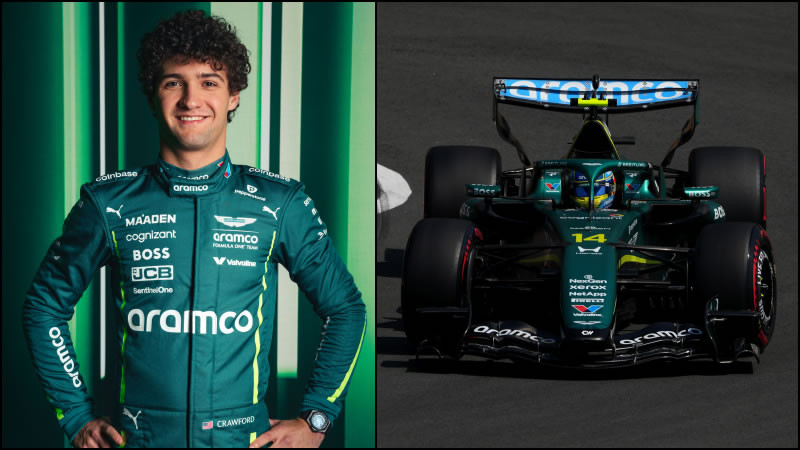 f1本周末的日本站FP1，阿斯顿·马丁储备车手JakCrawford将顶替