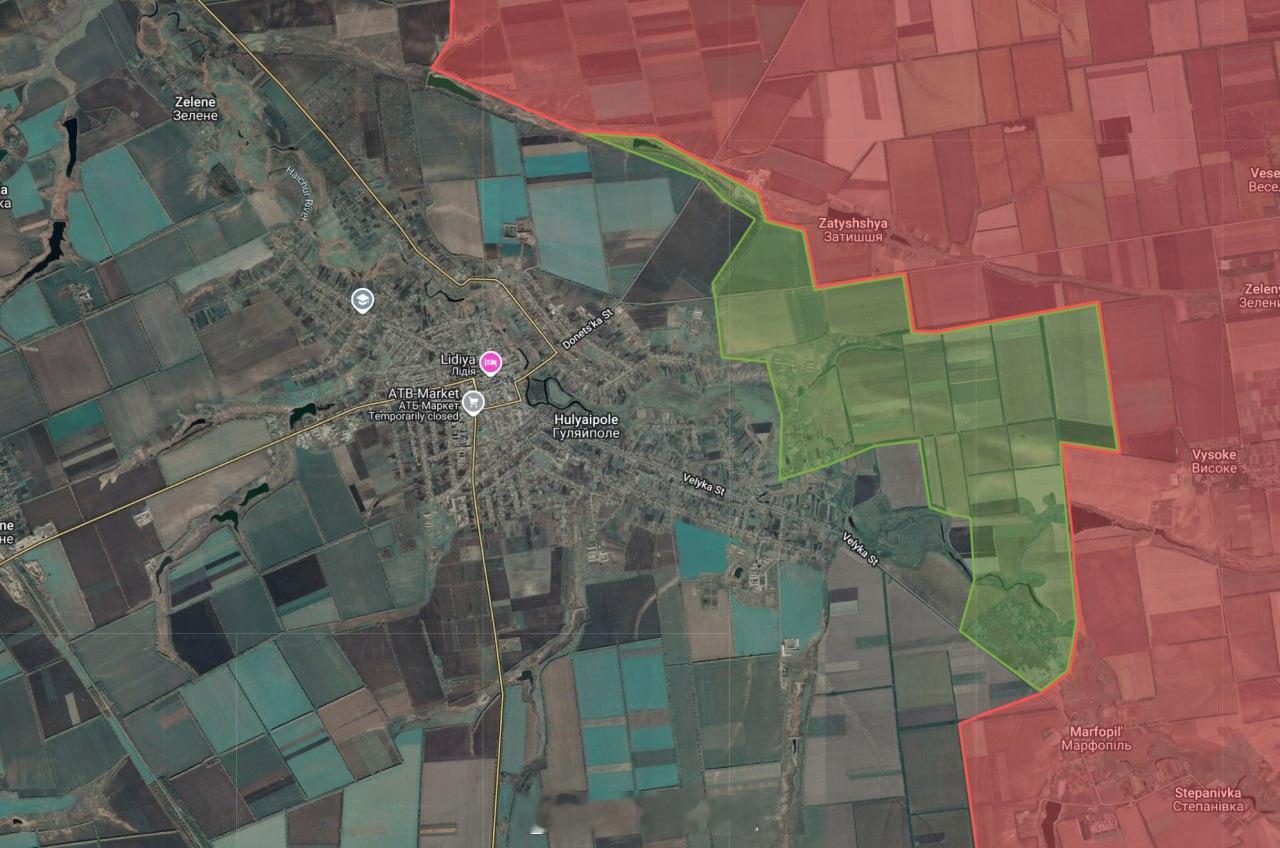 25日扎波罗热地区俄罗斯军队已从东部进方向攻入古利亚伊波列。但我掌握的该方向乌军