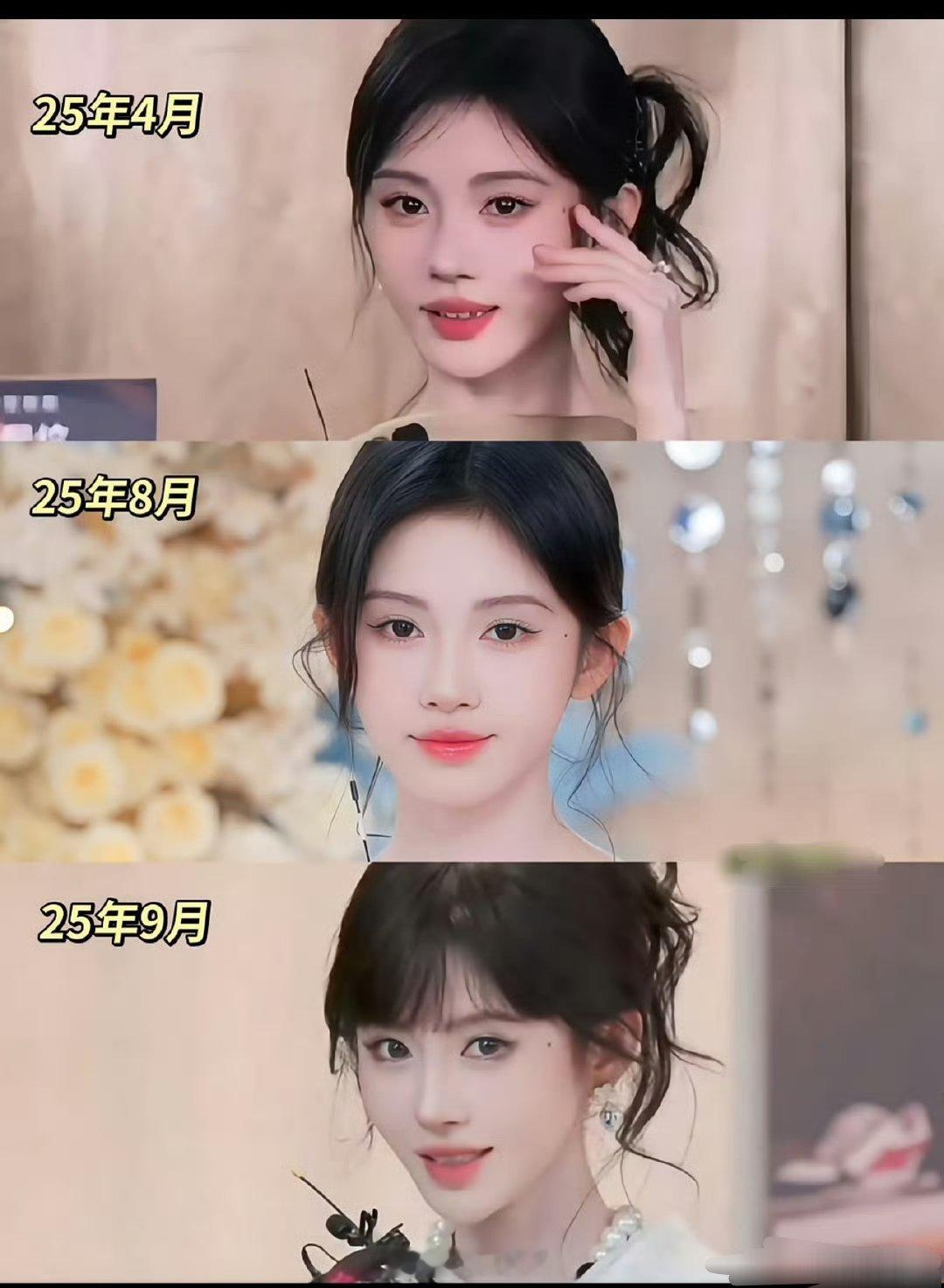 🍊这么看瘦了好多[笑着哭]脸越来越尖了​​​