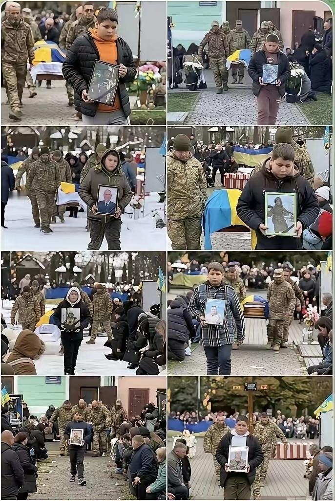 乌克兰人打仗不行，但是演戏是真的行。同一个胖小孩，死了8回爸爸，关键是8次死爸