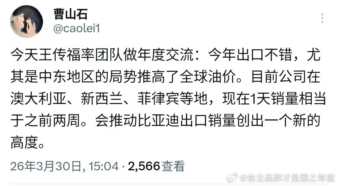 一天卖半个月的销量全球多处开始断货今年比亚迪出口碰到历史机遇。。。。