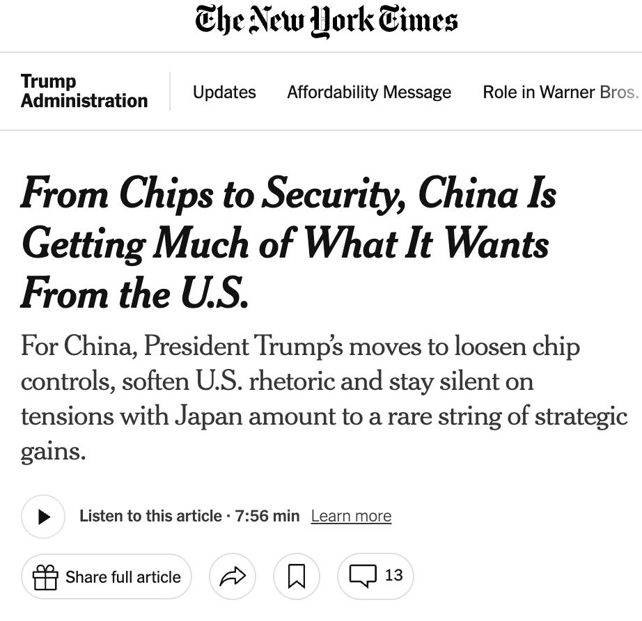 美媒：近期，中国在与美国的竞争中取得了一系列胜利。特朗普政府重新开放了曾被视为不