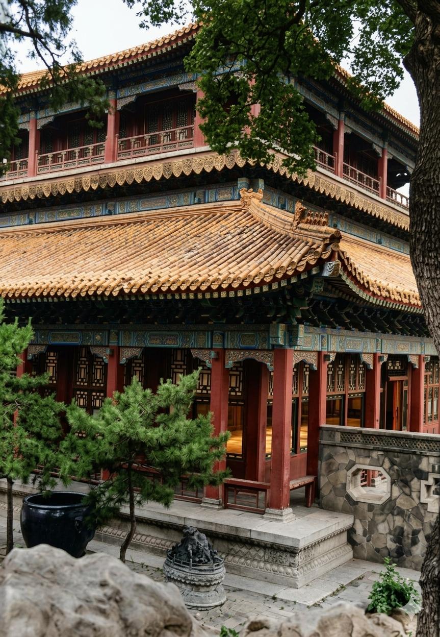 这张照片，是故宫建福宫花园延春阁被毁前珍贵影像。照片里的延春阁，是清代皇家园林里