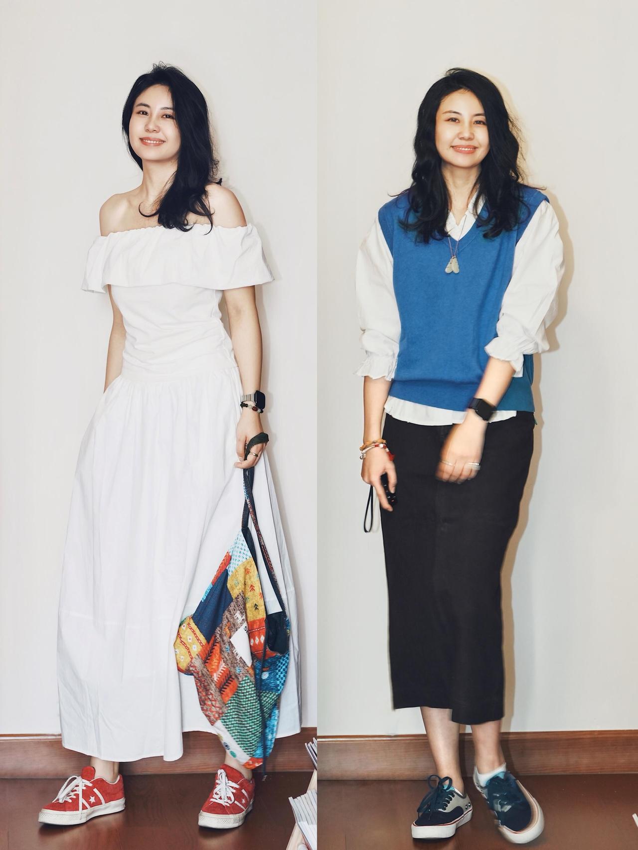 不费力的春日时尚，这个博主超会搭！她用简约白裙、温柔针织、利落西装等基础款，搭