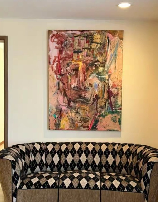 朱珠布置北京二环的家，买了新沙发挂了画，被指还是不显档次​​​