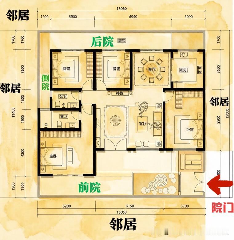 四周都有邻居，怎么设计自建房？😡😡说实话，很多宅基地都不完美，有