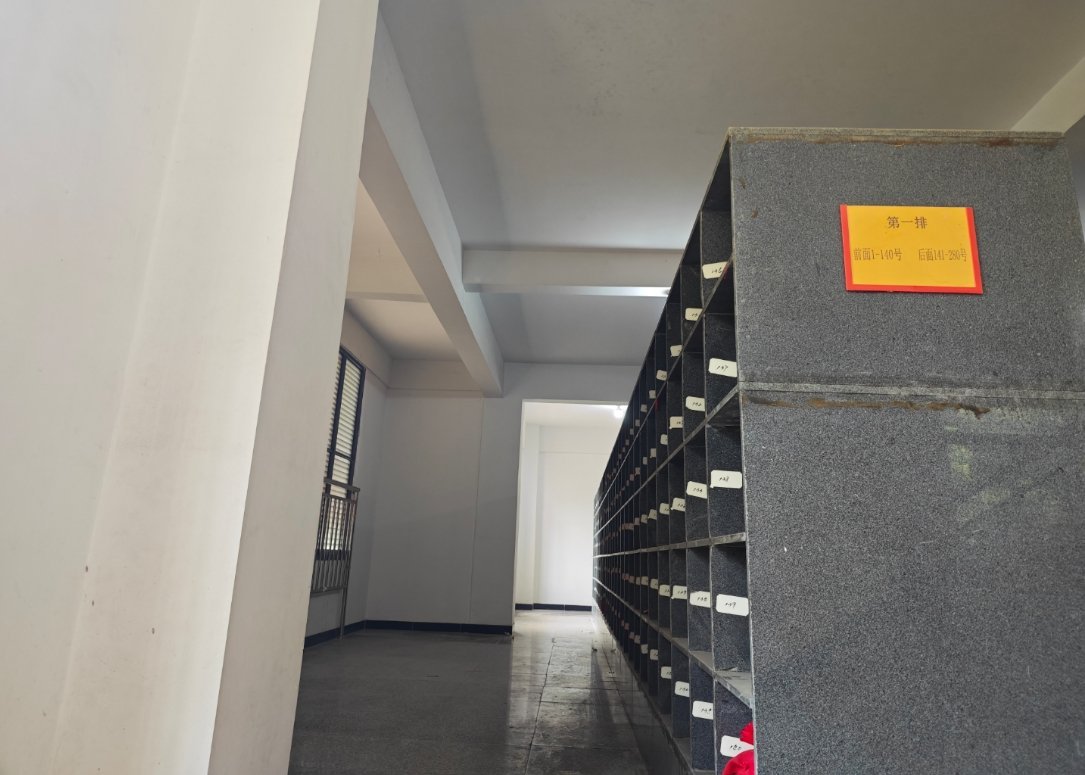 给你们看一种南方比较少见的墓园，祭祀是去格子里把骨灰盒请出来