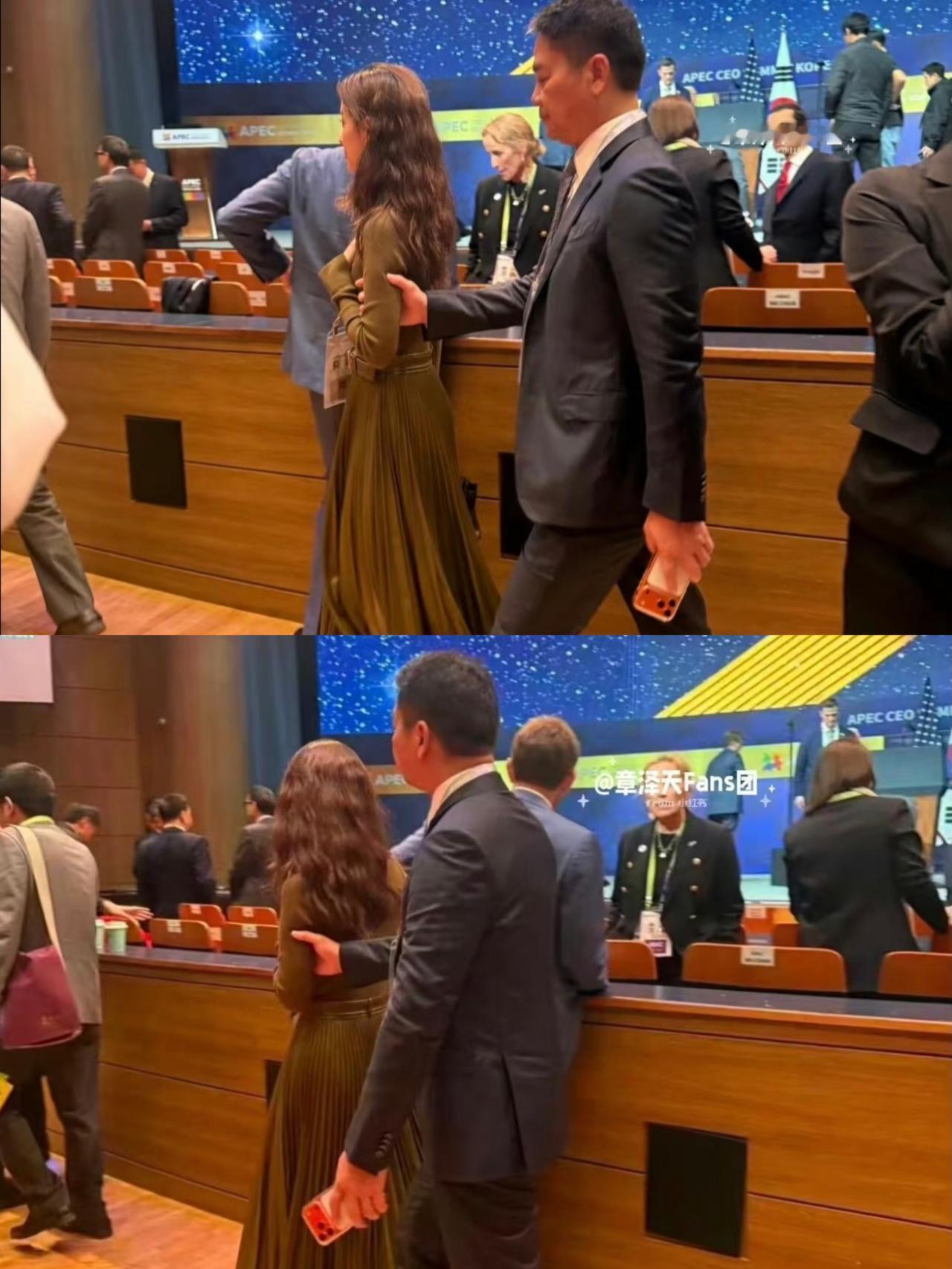 现在最委屈的人非刘强东莫属！好不容易借着韩国峰会跟章泽天重逢，本以为是夫妻