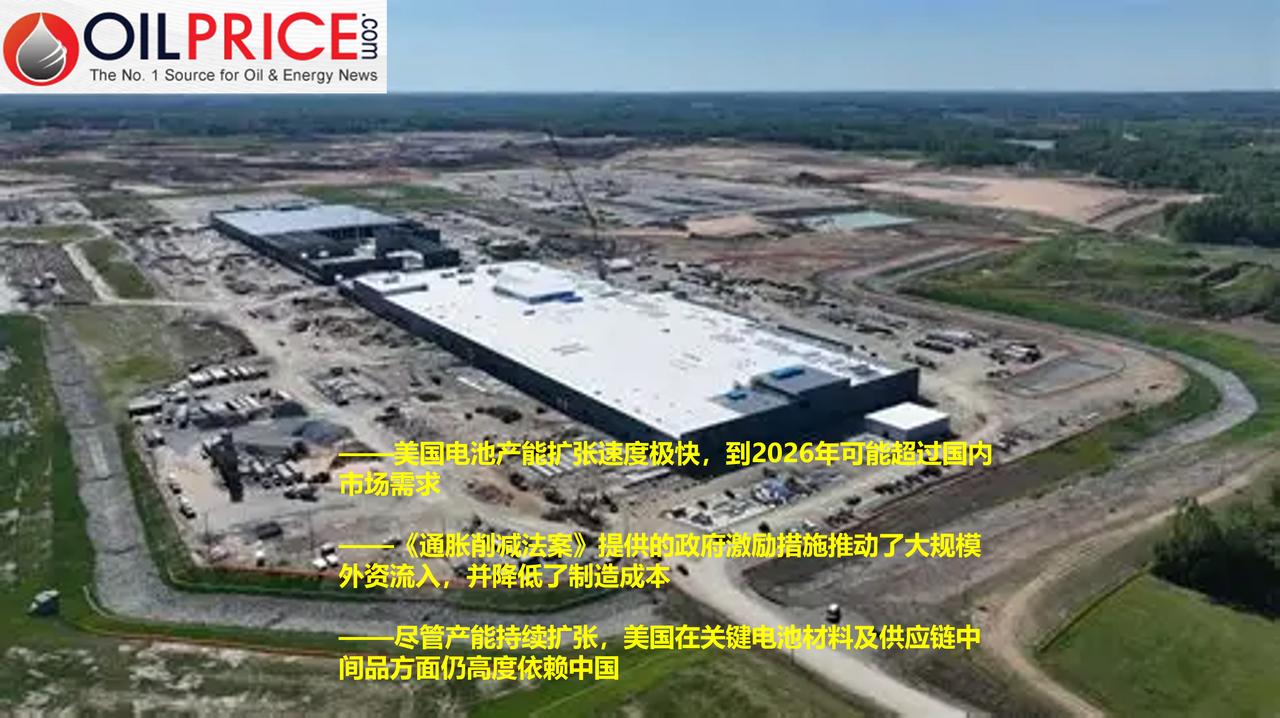 美国电池产能扩张迅猛，增速远超需求曲线美国正迅速成长为全球主要电池制造大国，