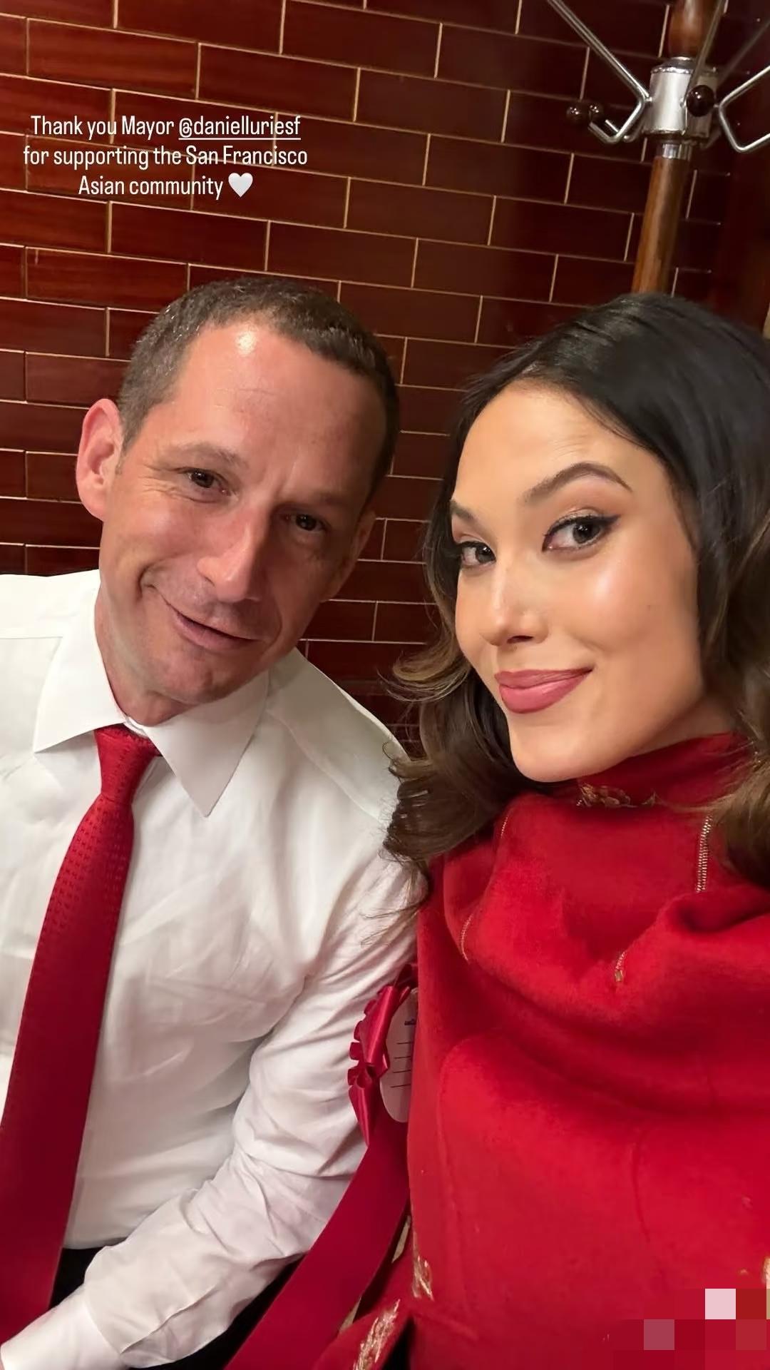 谷爱凌好厉害，与美国旧金山的市长合影，花游结束了仍然回味无穷！3月8日女神节