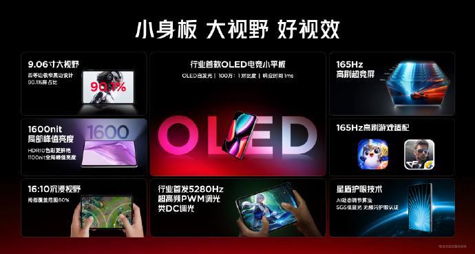 红魔电竞平板3Pro新品驾到-配色：氘锋透明银翼氘锋透明暗夜-性能：搭