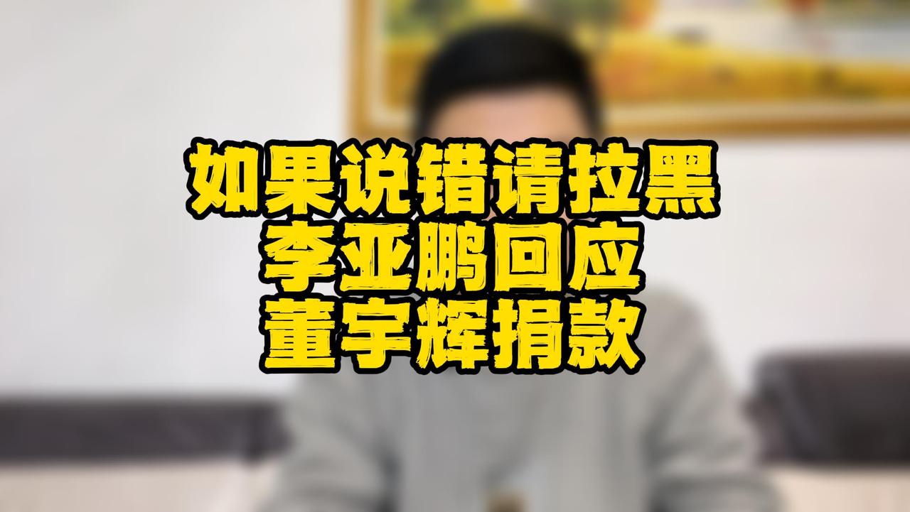 我和董宇辉不认识，他给我捐的也不是小钱，不是100万，不是200万，是很大一笔钱