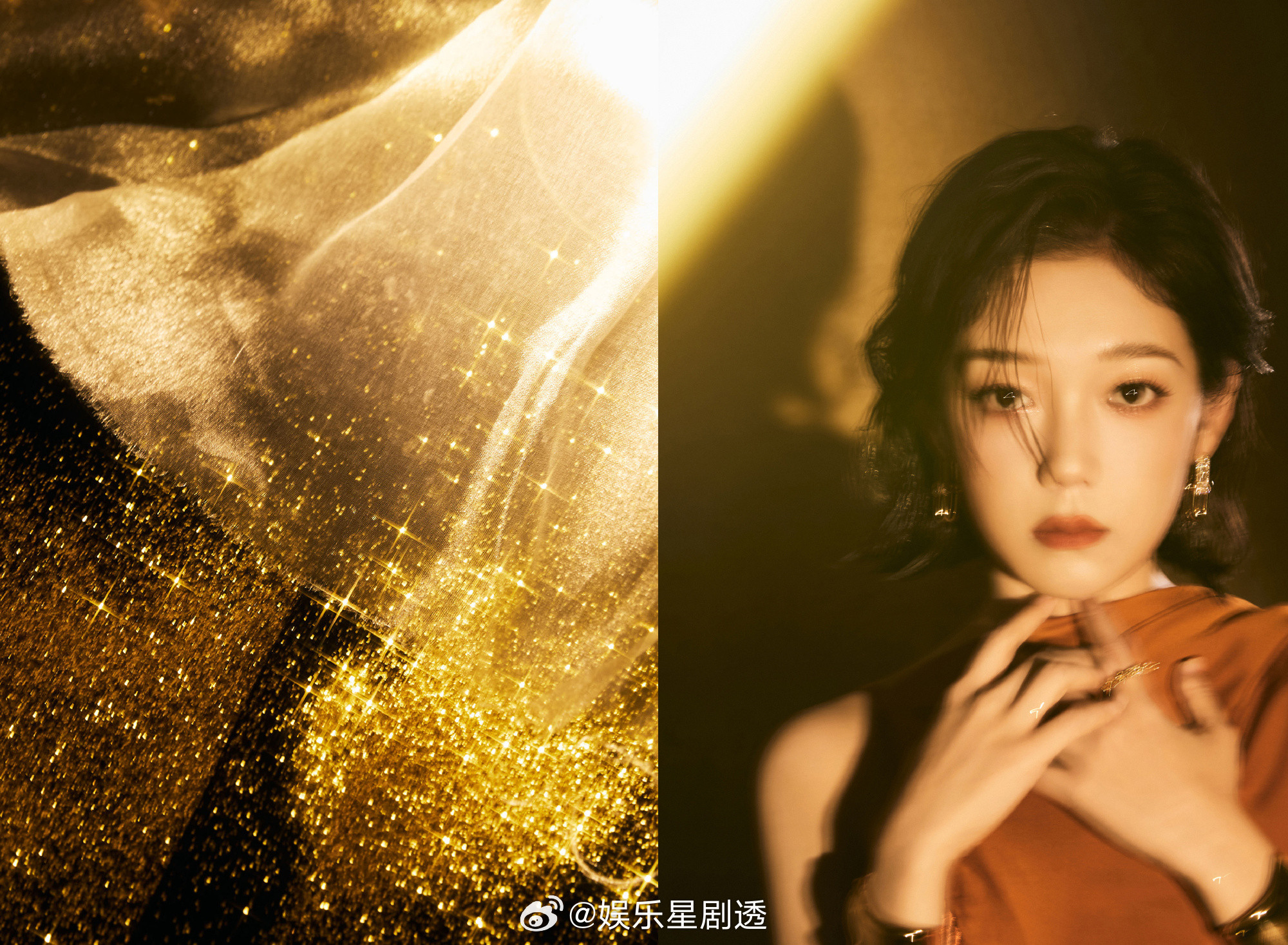 希林娜依高年度全能艺人希林娜依高：舞台中央的绝对王者！橘金礼服勾勒女神轮廓，嗓