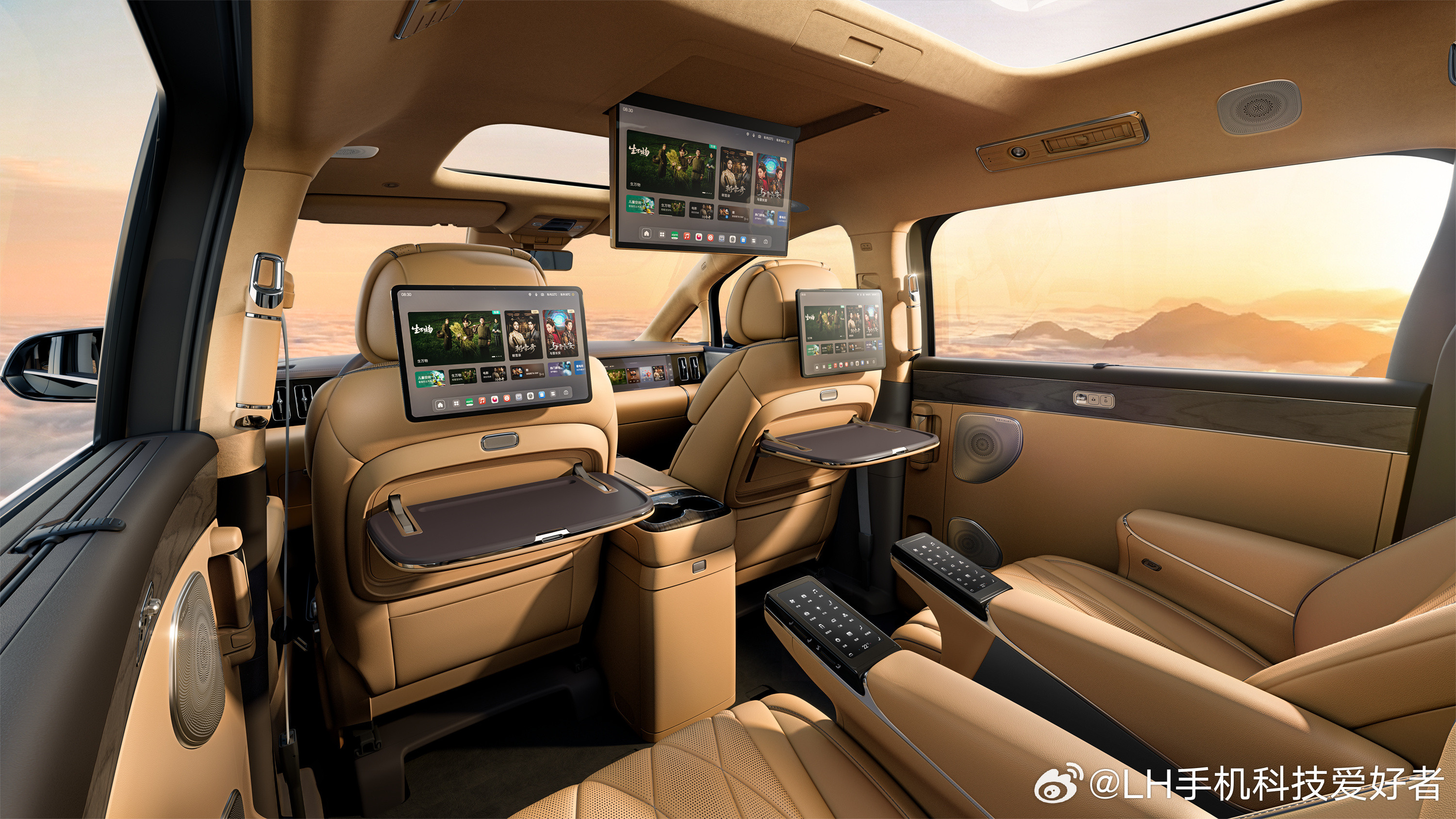 第二代腾势D9内饰官宣，比第一代确实更简约好看，怀挡，副驾屏幕，后排娱乐屏，座椅