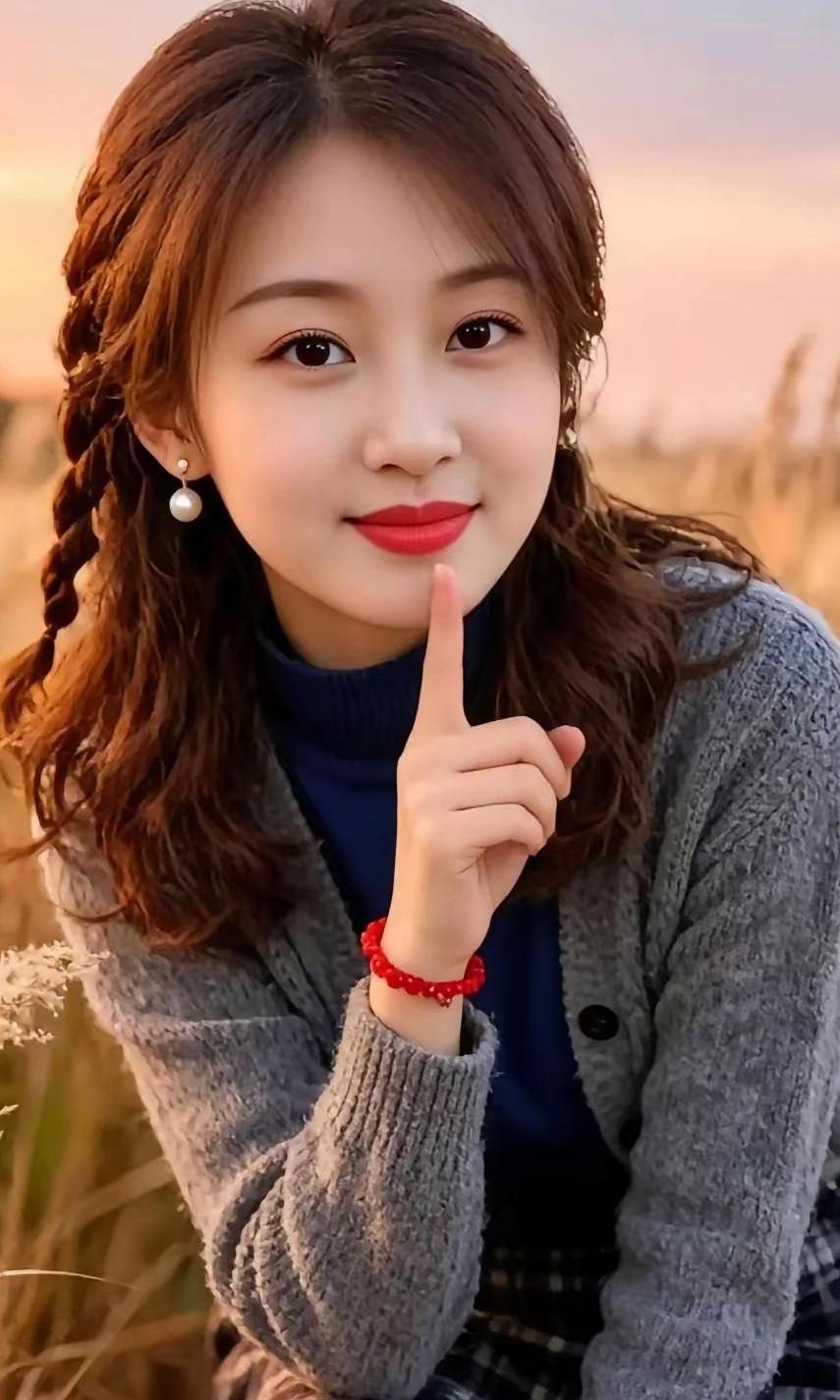 轻纱遮面笑，红唇点秋香。